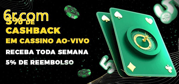 Promoções do cassino ao Vivo 6r.com